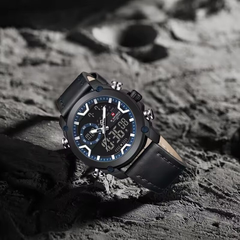 Men's Chronograph Watch Manufacturer - NAVIFORCE 9261 Multifunction Couple Bracelet Quartz Leather Waterproof Calendar
