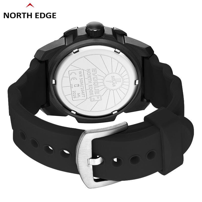 Men's Digital Watch Manufacturer - NORTH EDGE EVOQUE 2 Waterproof 50M Solar Power Luminous Environmentally Clock