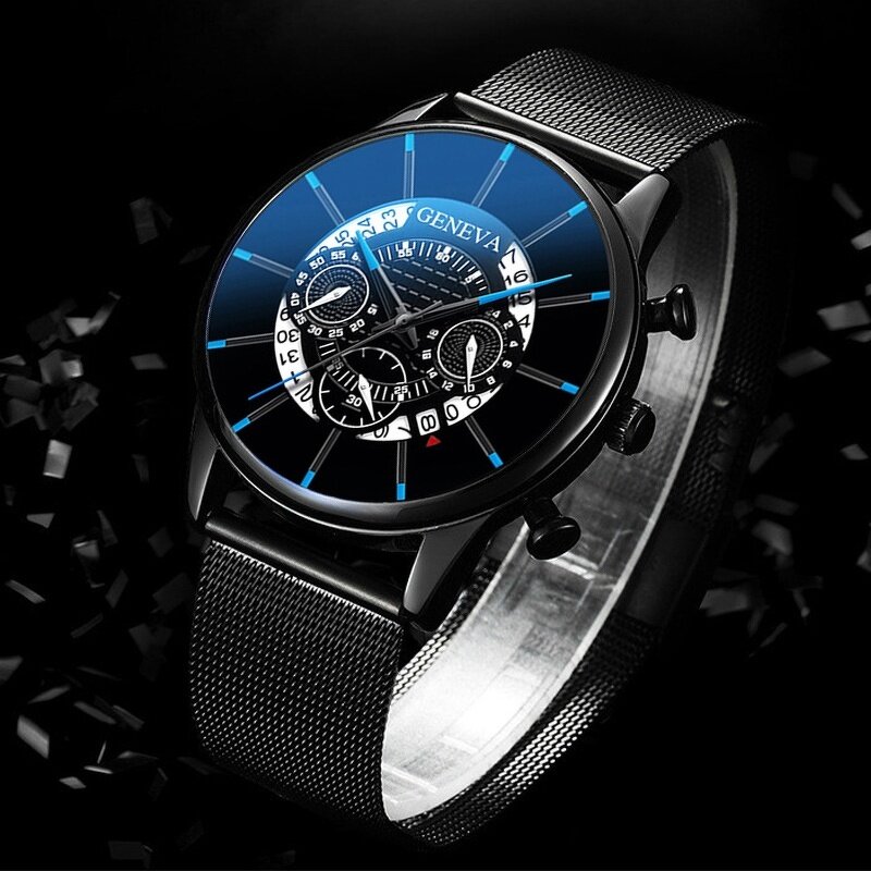 Men's Sports Watch Manufacturer - Calendar Quartz Wristwatch Stainless Steel Sport Clock Geneva