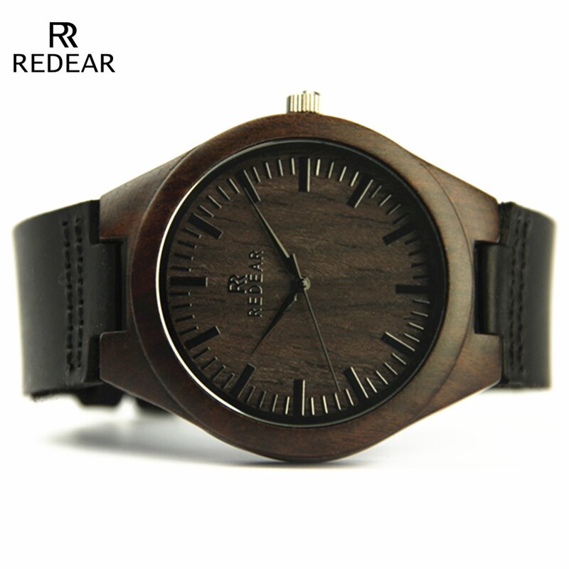 Men's Bamboo Watch Manufacturer - Top Brand Genuine Leather Quartz Couple Wristwatches Gifts