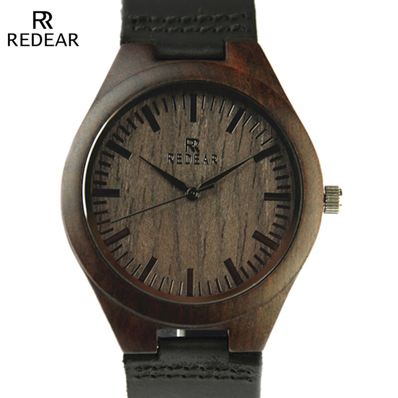 Men's Bamboo Watch Manufacturer - Top Brand Genuine Leather Quartz Couple Wristwatches Gifts