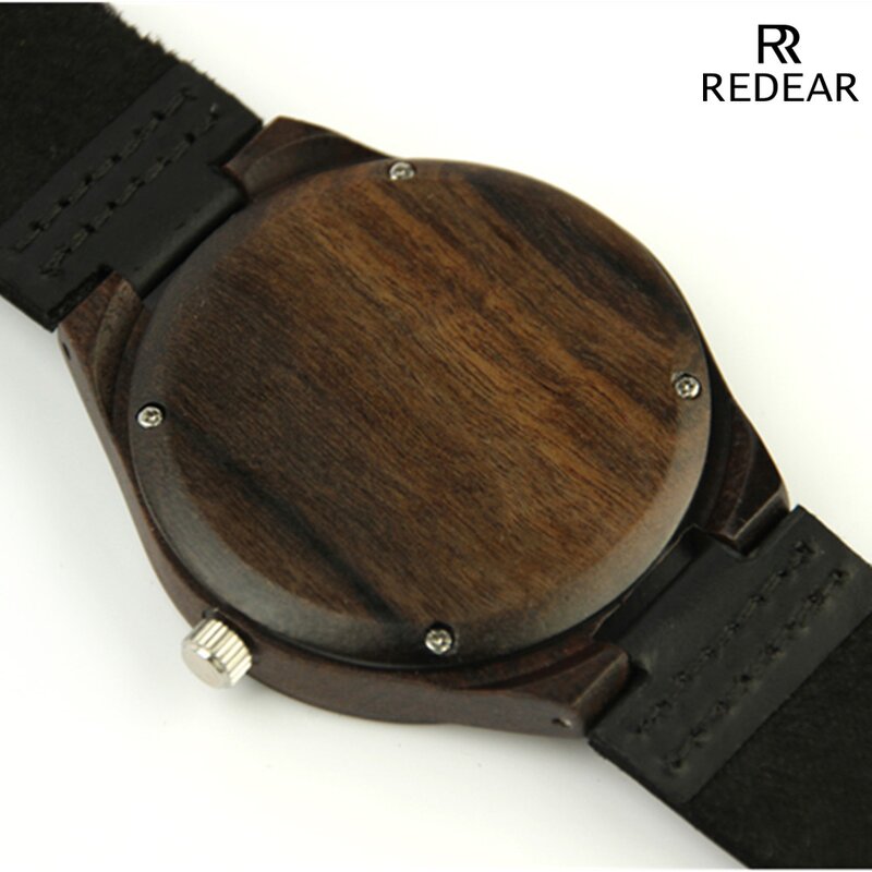 Men's Bamboo Watch Manufacturer - Top Brand Genuine Leather Quartz Couple Wristwatches Gifts