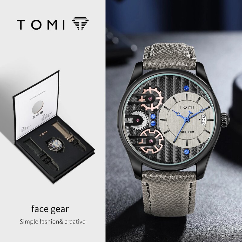 Men's Gift Set Manufacturer - TOMI Set Gift Box Minimalist Business Quartz Luxury Versatile Double Strap Detachable