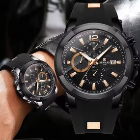 Men's Sport Watch Manufacturer - REWARD RD83006M Luxury Chronograph Quartz 48mm Dial Silicone Wrist Fashionable Clock