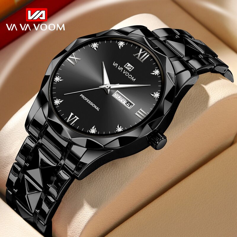 Men's Luxury Wristwatch Manufacturer - VAVA VOOM 2024 New Top Brand Waterproof Steel Quartz Clock