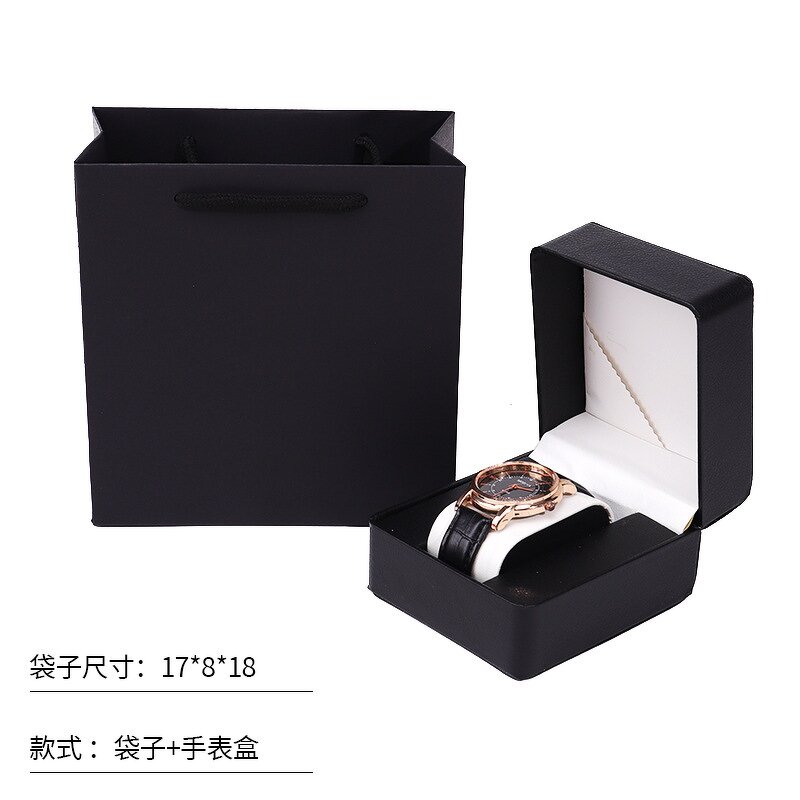 Watch Packaging Box Manufacturer - Wholesale Custom Logo Stock Square Black Special Paper with Pocket