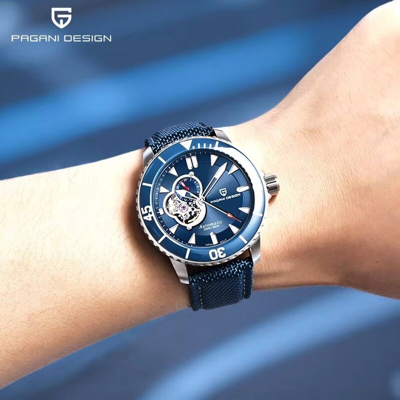 Tourbillon Men's Watch Manufacturer - PAGANI DESIGN Ceramic Bezel Sapphire Crystal Hollow Automatic 200M Waterproof