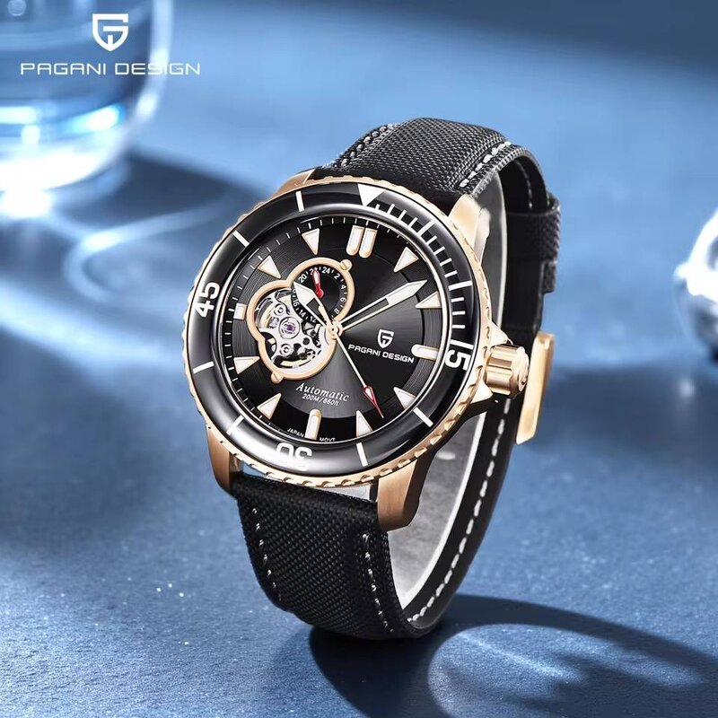 Tourbillon Men's Watch Manufacturer - PAGANI DESIGN Ceramic Bezel Sapphire Crystal Hollow Automatic 200M Waterproof