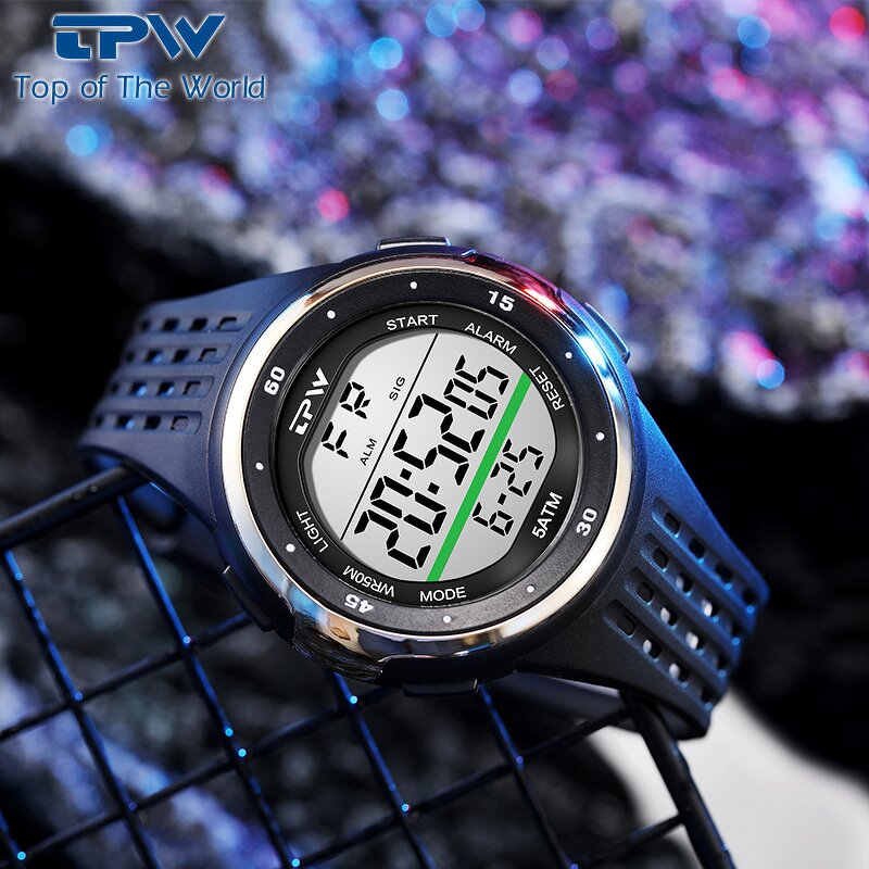 Men's Digital Chronograph Manufacturer - Custom Big Dial Electronic Sport Waterproof