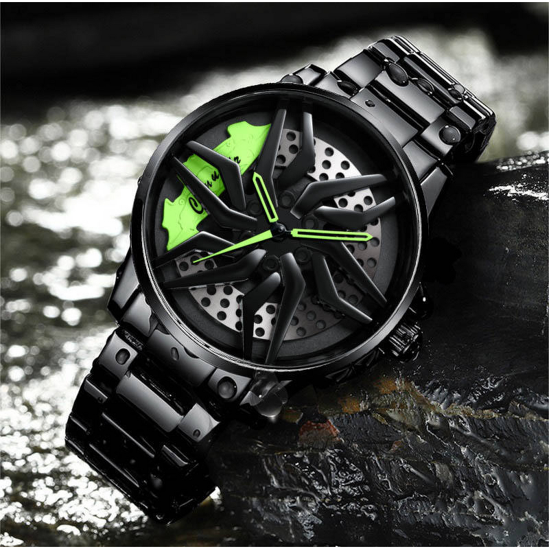 Men's Quartz Watch Manufacturer - Hot Selling Car Wheel Rotating Outdoor Business High Quality Quartz