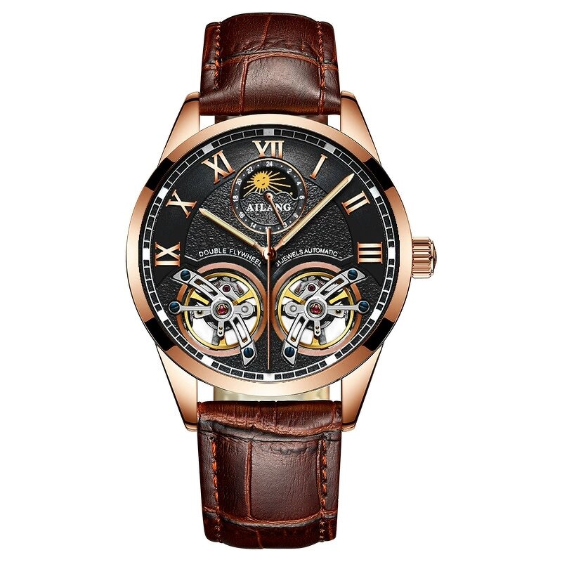 Men's Mechanical Watch Manufacturer - AILANG Original Design Double Flywheel Automatic Fashion Casual Business