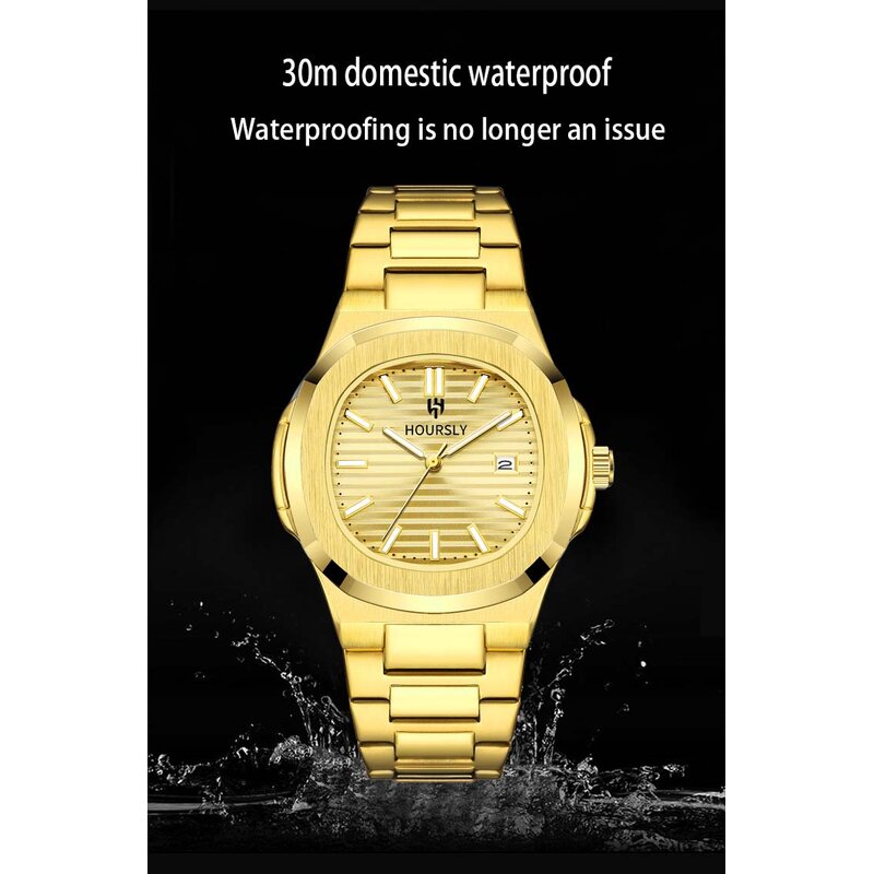 Luxury Men's Watch Manufacturer - HOURSLY Luminous Fashion Waterproof Stainless Steel Quartz Business