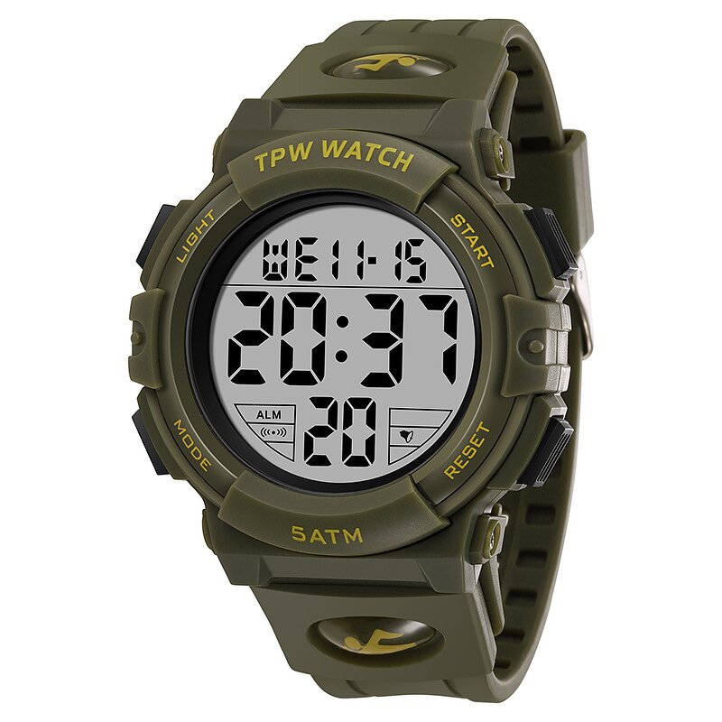 Men's Electronic Watch Manufacturer - TPW Outdoor Sport Fashion Digital Big Dial Electronic Display Waterproof