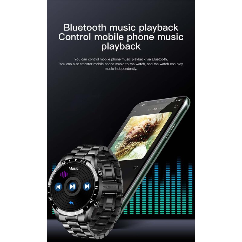 Men's Smart Watch Manufacturer - LIGE 2024 Full Circle Touch Screen BT Call Waterproof Sport Activity Fitness