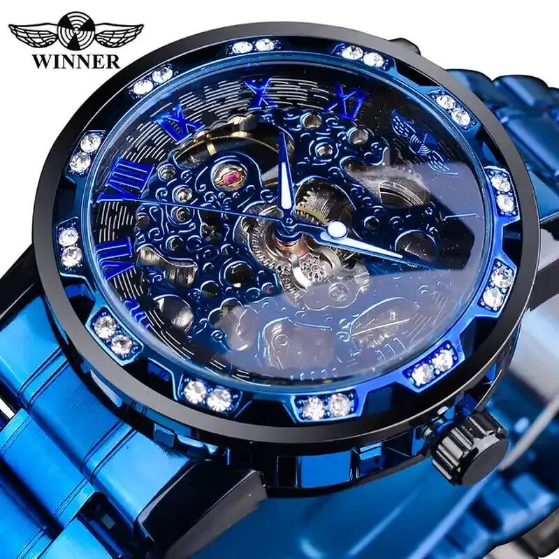 Men's Automatic Watch Manufacturer - Winner 1089 Professional Movement Waterproof Stainless Steel Luxury Mechanical Luminous