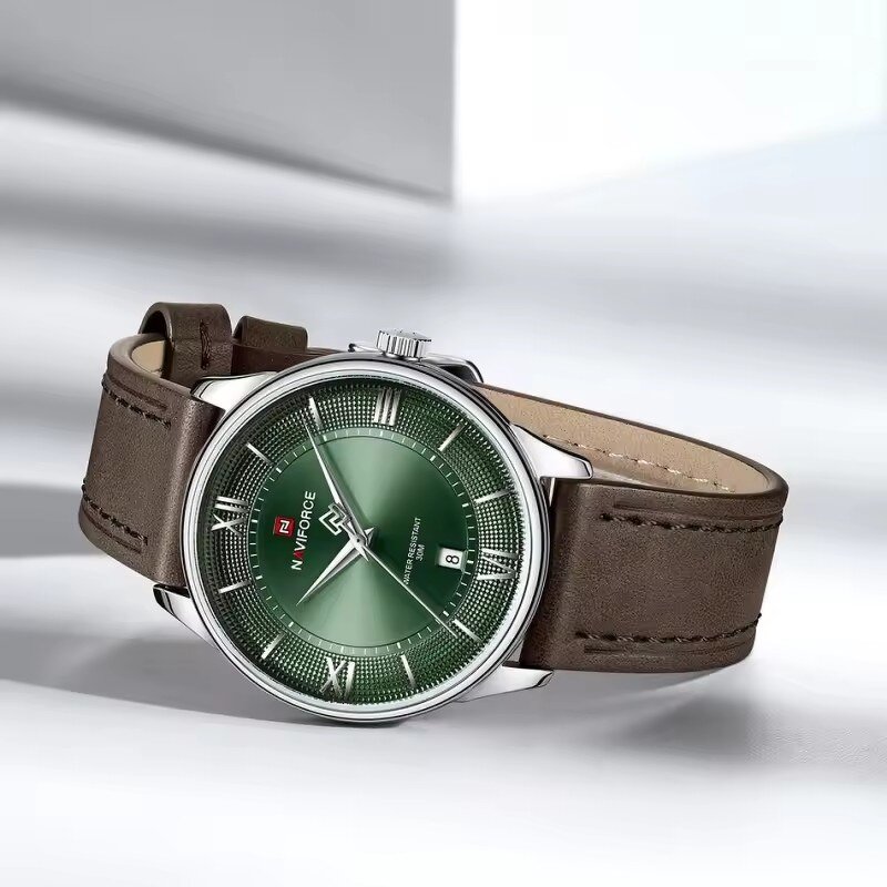 Men's Business Watch Manufacturer - NAVIFORCE 9272 Quartz Leather Strap Waterproof Casual Elegant
