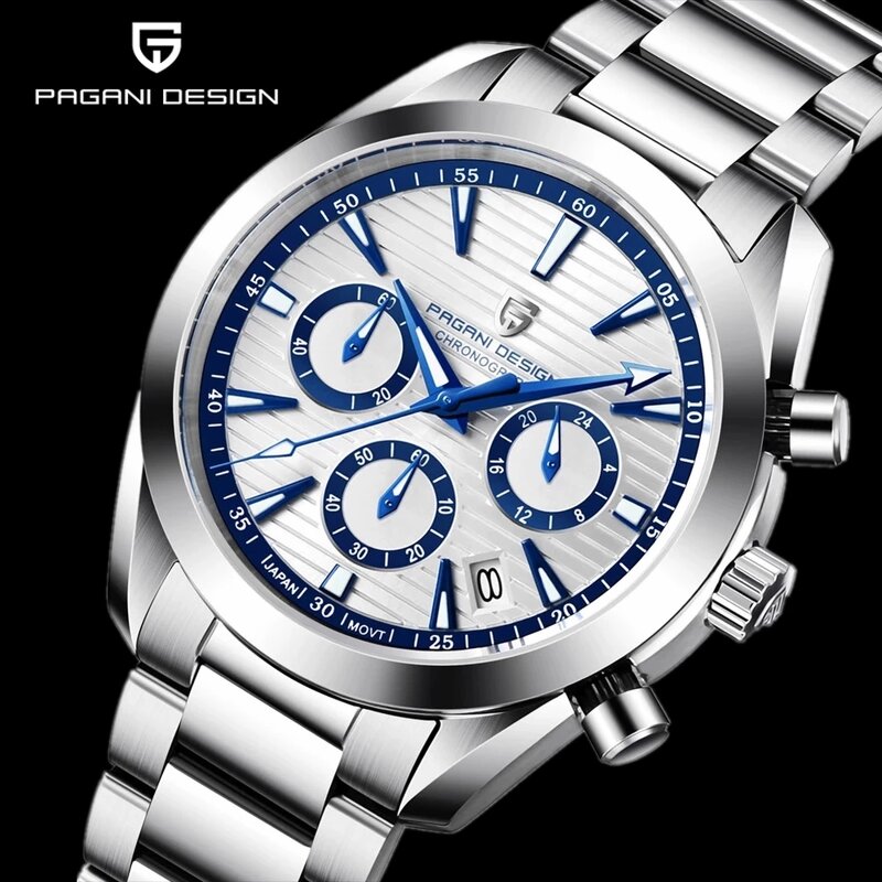 Mechanical Chronograph Watch Manufacturer - PAGANI DESIGN VK63 Luxury Sapphire Glass Hollow Out Automatic