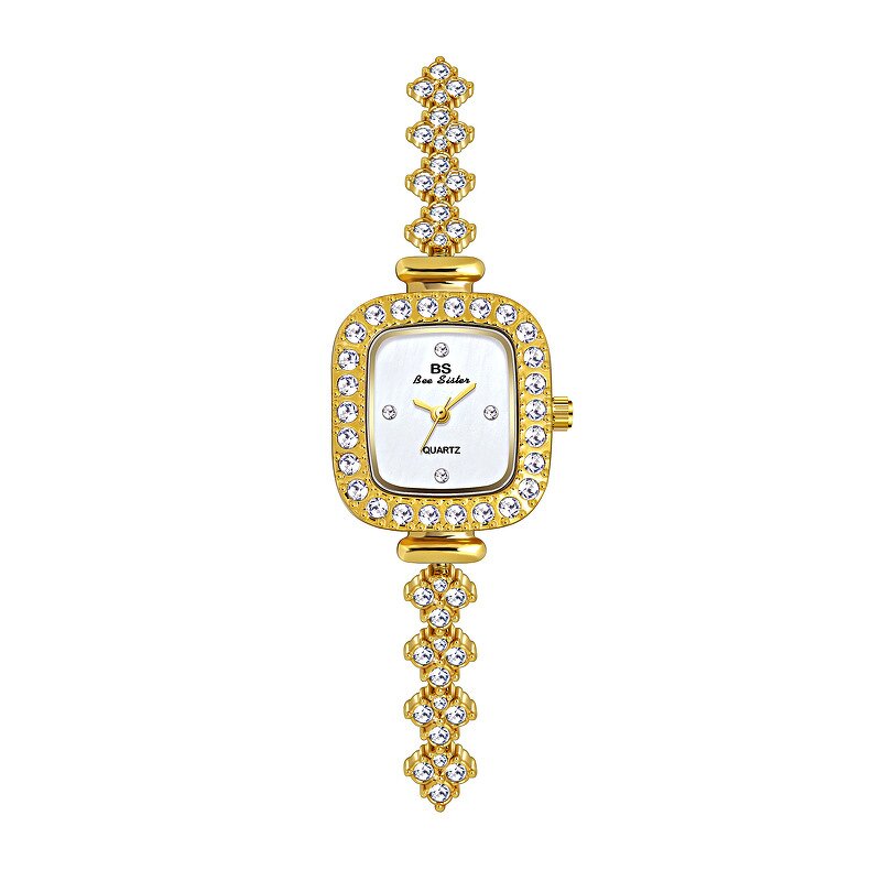 Women's Dress Watch Manufacturer - Bs Bee Sister 1518 With Bracelet Luxury Gold Ladies Wristwatch Female