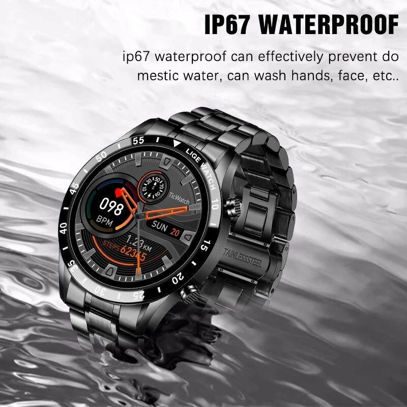 Men's Smart Watch Manufacturer - LIGE 0189 Full Touch Screen Sports Fitness IP67 Waterproof for Android Ios