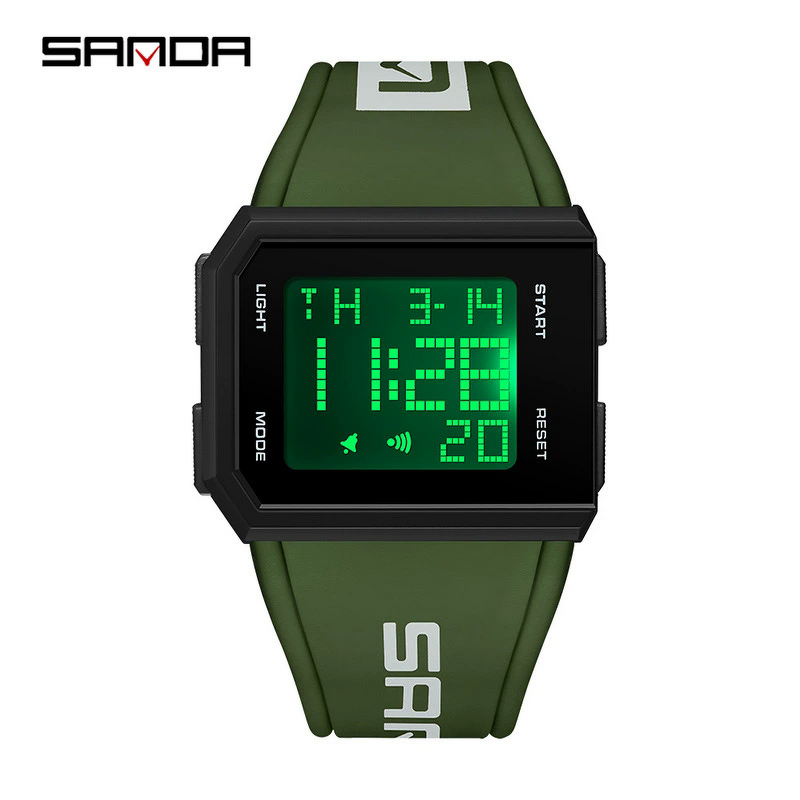 Men's Digital Watch Manufacturer - SANDA 9003 Brand Chronograph Sport Electronic Bracelet 30M Waterproof Wristwatch
