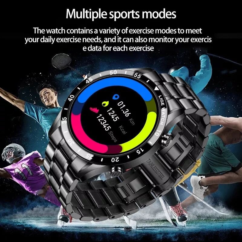 Men's Smart Watch Manufacturer - LIGE 0189 Full Touch Screen Sports Fitness IP67 Waterproof for Android Ios