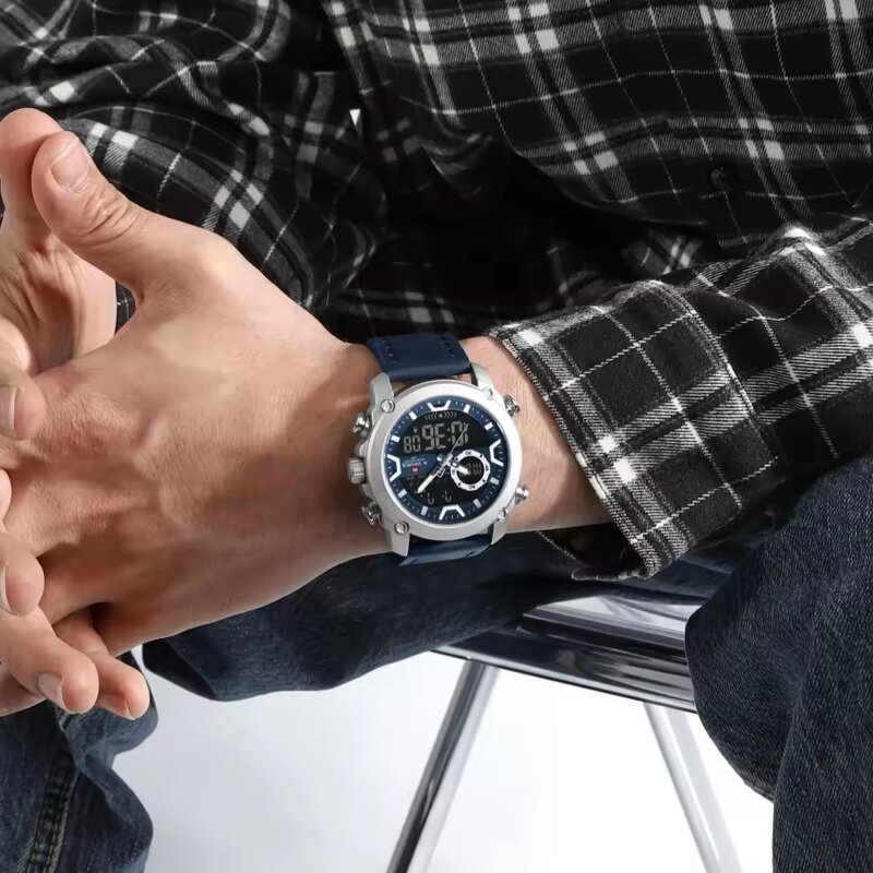 Men's Chronograph Watch Manufacturer - NAVIFORCE 9261 Multifunction Couple Bracelet Quartz Leather Waterproof Calendar