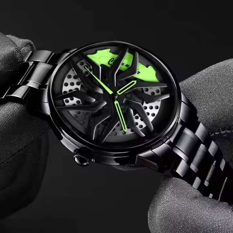 Men's Quartz Watch Manufacturer - Hot Selling Car Wheel Rotating Outdoor Business High Quality Quartz