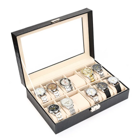 Watch Display Box Manufacturer - 6 10 12 20 Slots PU Leather Wrist Watch Holder Storage Case Organizer Regalos Para Hombre