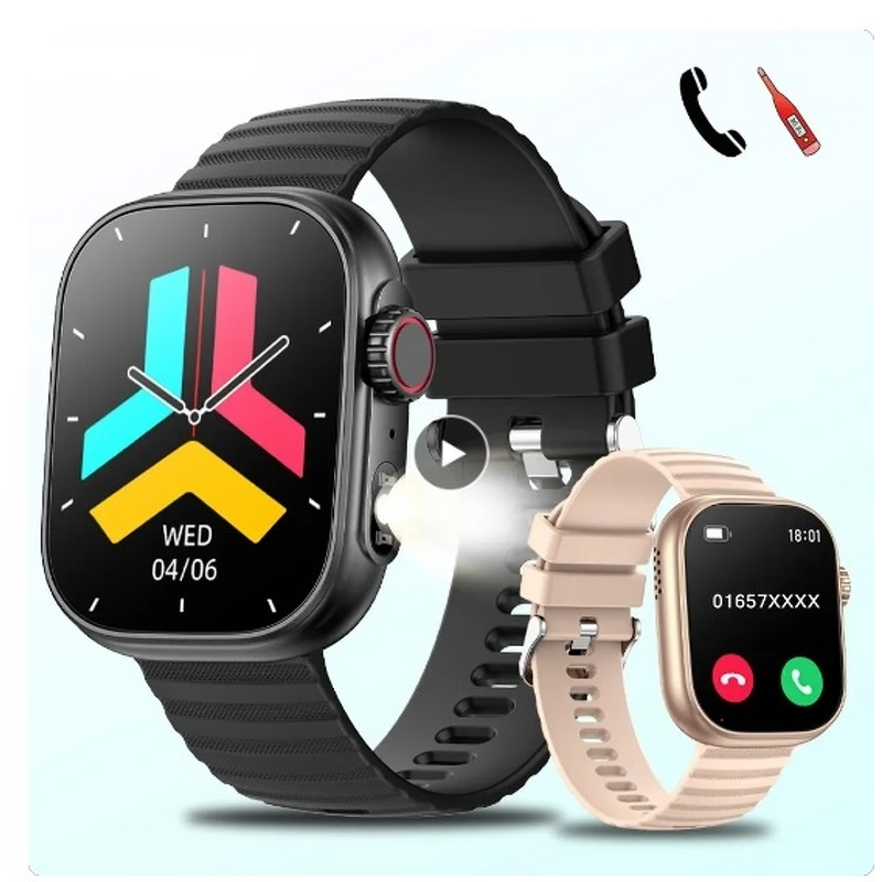 Unisex Smart Watch Manufacturer - ZW39 LED Flashlight 100 Sport Modes Fitness Tracker Body Temperature 2.01 Screen
