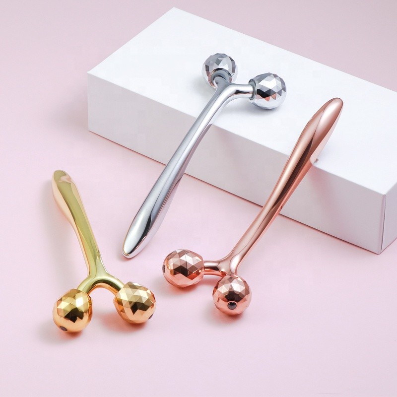 Facial Massage Roller Factory - Luxury Metal Y-shaped 3d
