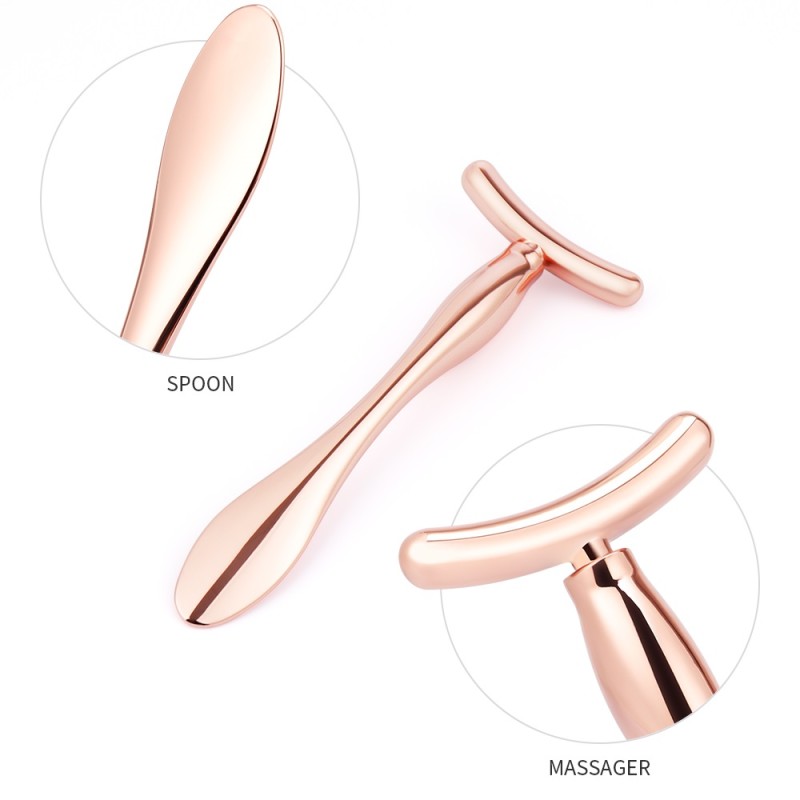 Eye Roller Stick Supplier - Gold Metal Cosmetic Massager