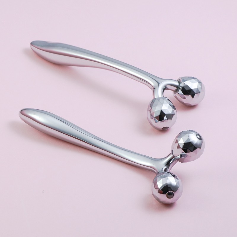 Facial Massage Roller Factory - Luxury Metal Y-shaped 3d
