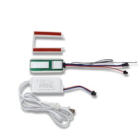 Time & Temperature Display Touch Switch - 12V LED Single Key Smart Dimmer for Mirror