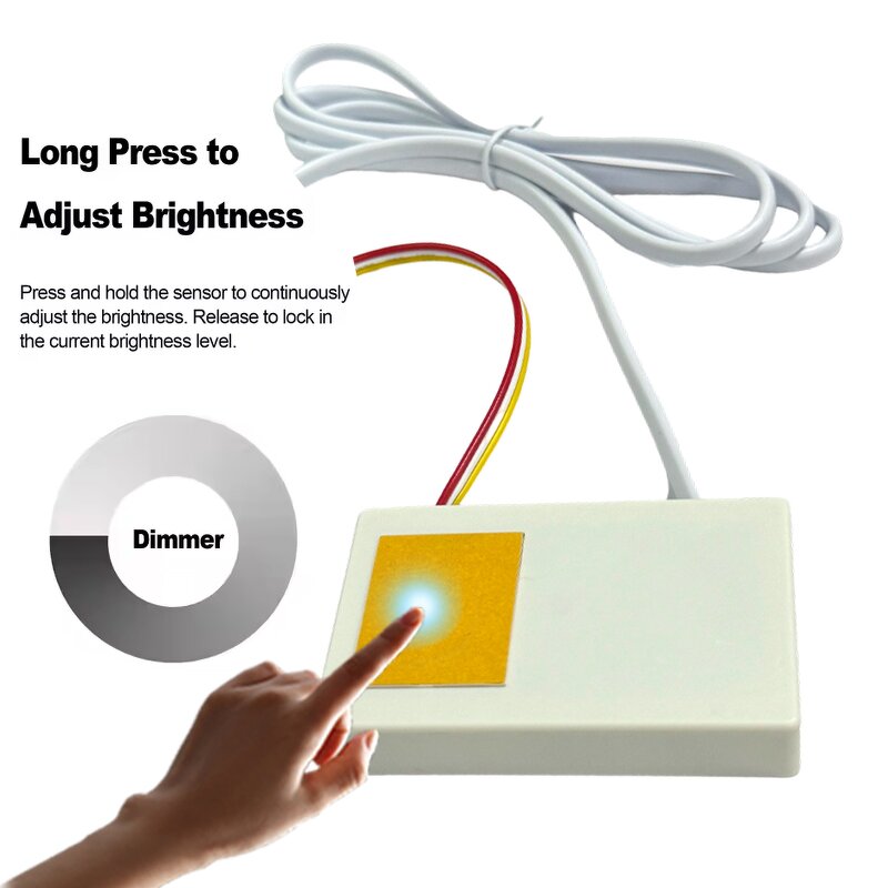 Single Defogging Touch Sensor Switch with Driver - AC/DC 110-240V Control Dimming for Bathroom Mirrors