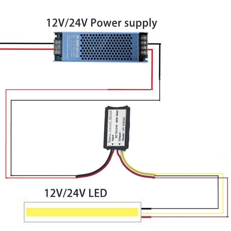 Wireless Remote Control Switch - DC12V24V Three Key for Bathroom Mirror LED Light CCT Dimming