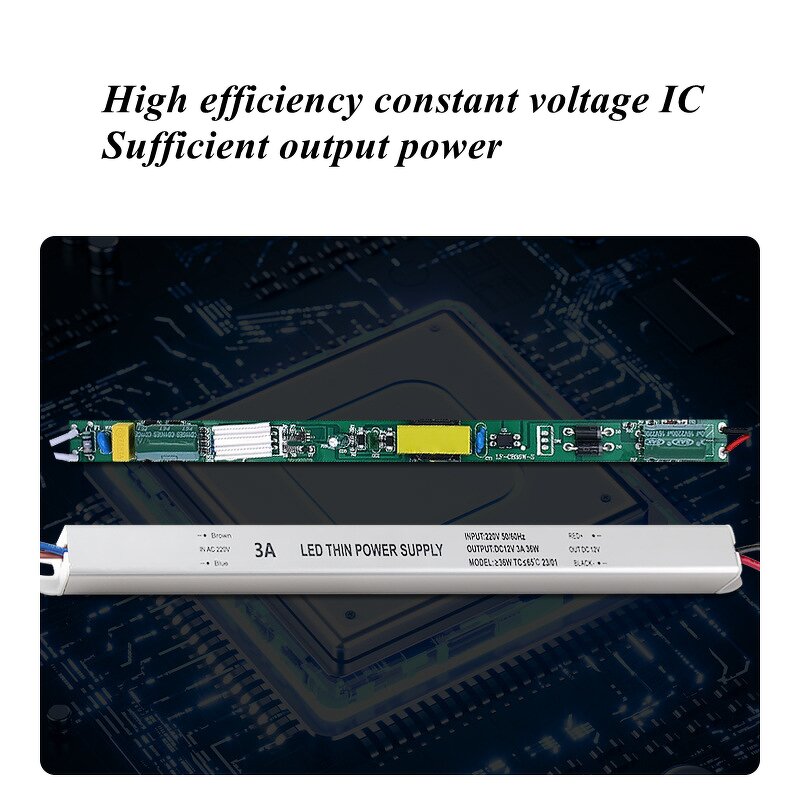 LED Power Supply Manufacturer - Ultra-thin DC 12V 24V 18W-72W for LED Lighting & Customized