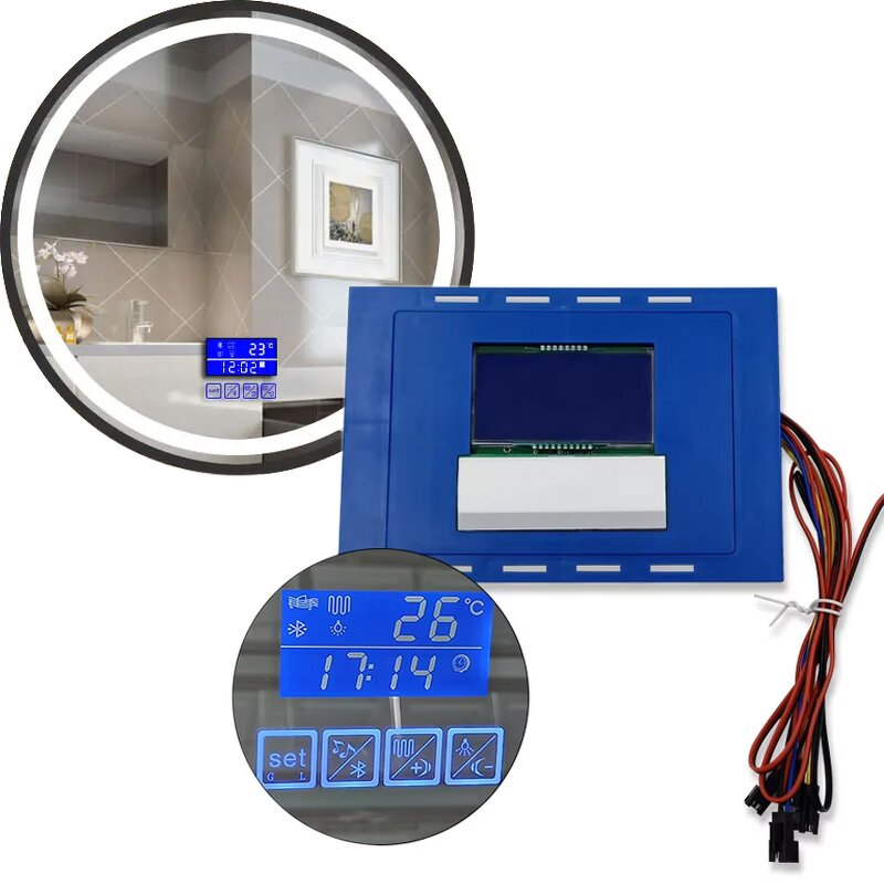 LED Mirror Lamp Touch Sensor Switch - Connectable Bluetooth Music Time Display Screen & Factory Direct Wholesale
