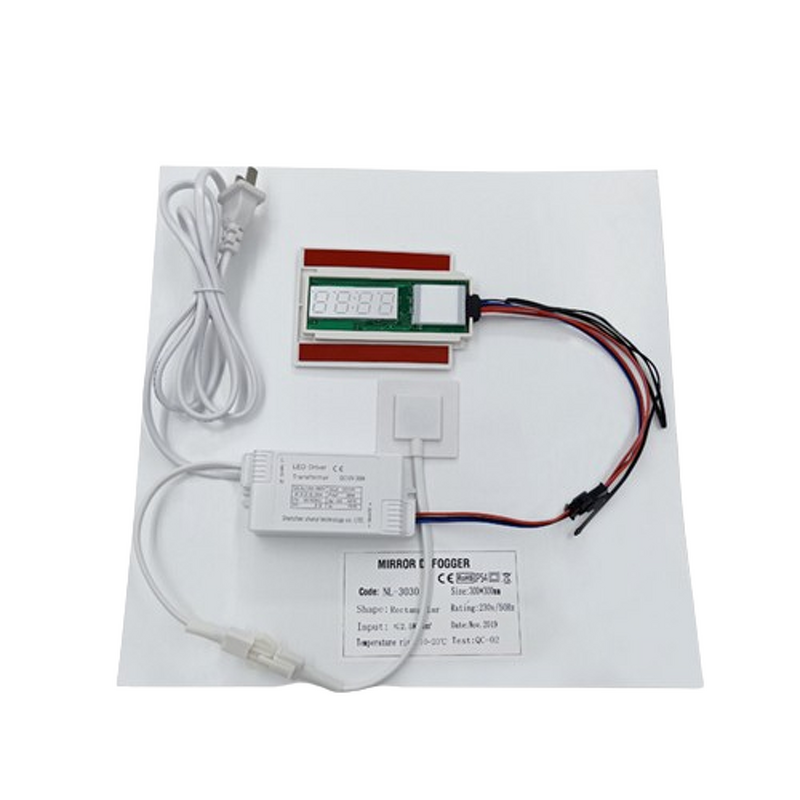 Time Temperature Display Touch Switch - DC12V 5A 60W Smart for Bathroom LED Mirror Dimming