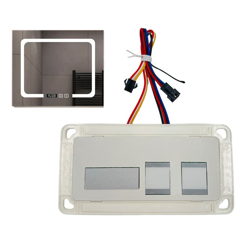 Smart Bathroom LED Mirror Touch Switch - 12V 5A 60W Double Bond Time Temperature Display & Factory Custom