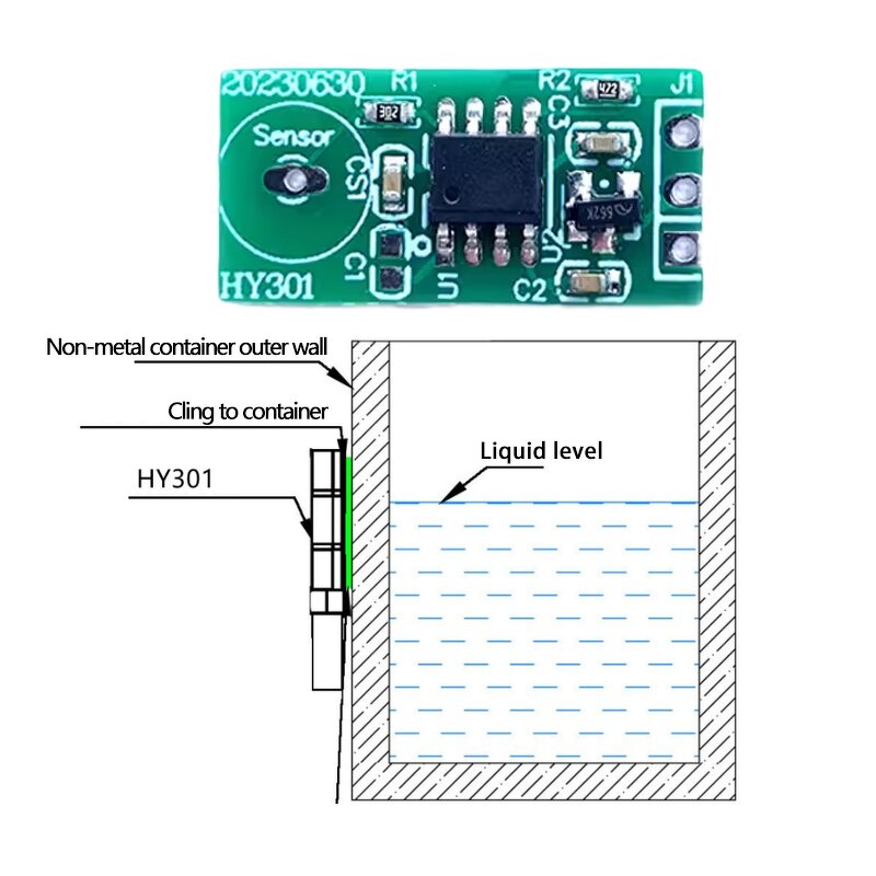 Non-contact Water Level Detection Module - HY-301 Capacitive Induction Liquid Sensor Switch PCBA