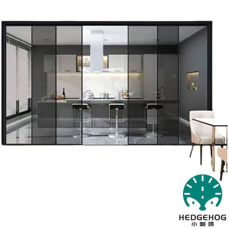 Aluminum Alloy Sliding Door - Quad Linkage Waterproof Glass Balcony