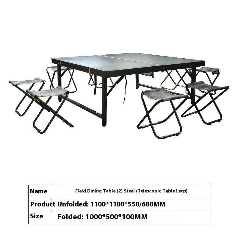 Portable Command Desk & Table - Foldable Blow Molding for Field Training