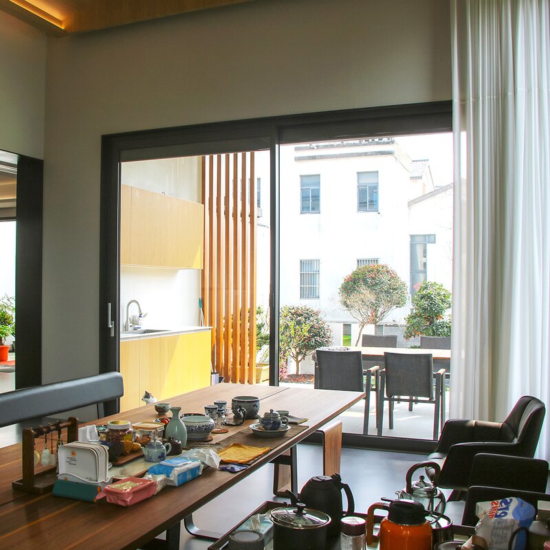 Aluminum Alloy Sliding Door - Lifting for Sea View Room with Tempered & Stainless