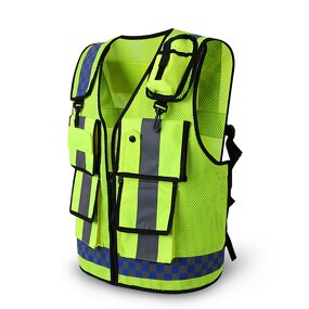 Hi-Vis Reflective Vest - Customizable Logo Fluorescent for Motorcycle Riding & Polyester