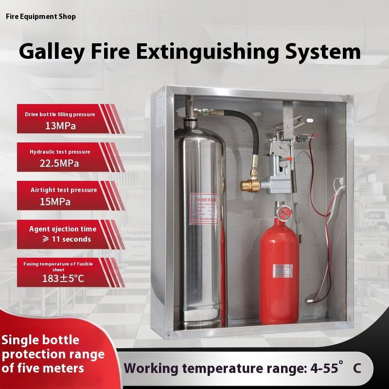 Kitchen Fire Extinguishing System - Stainless Steel Automatic with Certification