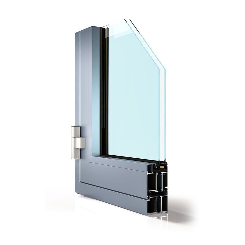 Aluminum Alloy Swing Double Door - with Tempered Glass for Villa and Hotel