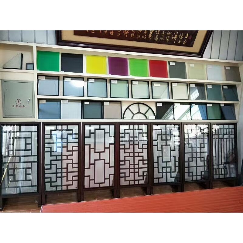 Tempered Glass Folding Screen - Horizontal Graphic Design for Villa Kitchen & More