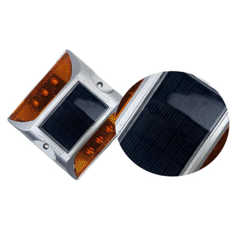 LED Solar Road Spike - Waterproof Cast Aluminum Traffic Safety Light for Roadway