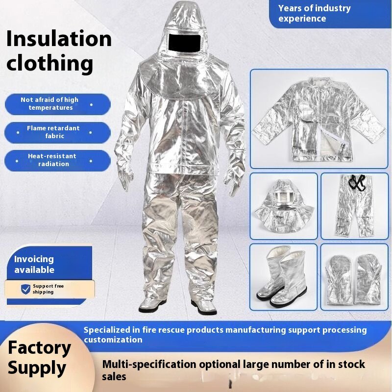 Flame Retardant Safety Clothing - 1000 Degree Aluminum Foil High Temperature Work