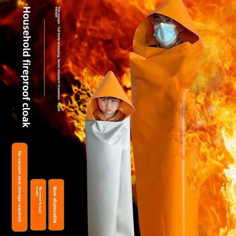 Fire Escape Suit - High-Temperature Resistant Silicone Flame Retardant Cloak